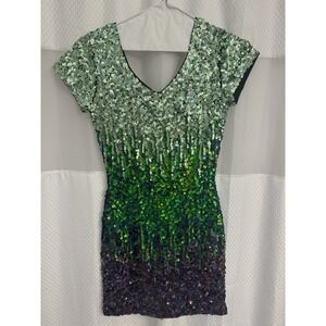 Manor Dress Small Sequins Lined Formal Prom Dress Short